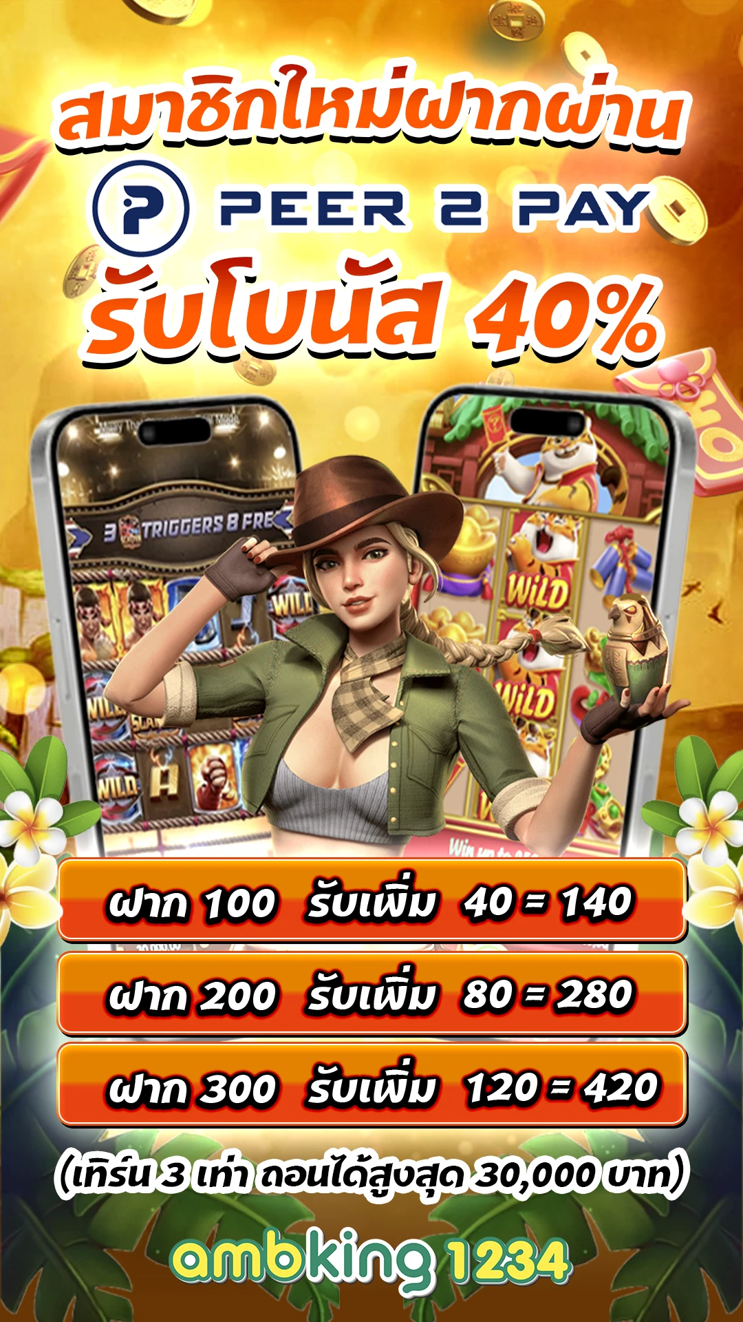 slotฝากถอนไม่มีขั้นต่ํา วอเลท - แบนเนอร์โปรโมชั่น